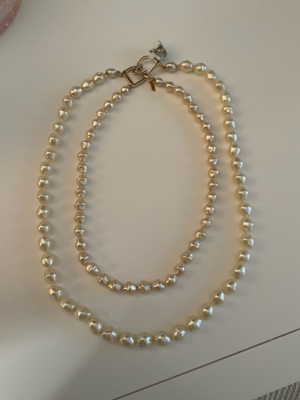 NWT Kenneth Jay Lane, 2-Row Pearl Necklace
